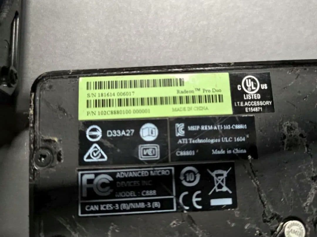 SAPPHIRE RADEON PRO DUO 8G HBM その①