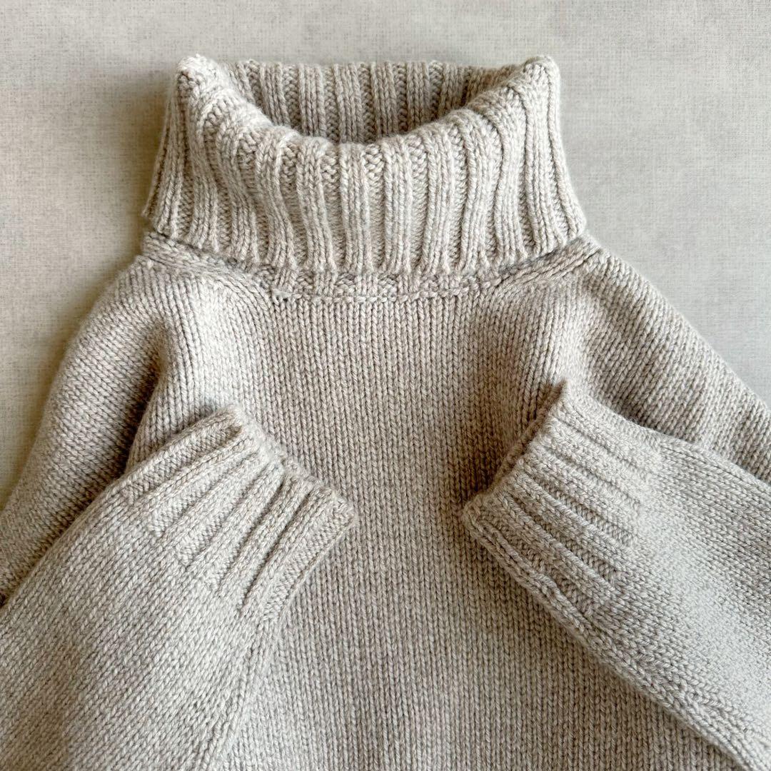 美品▲SLOANEスローン//3G ジーロンラム×カシミヤタートルネックニット