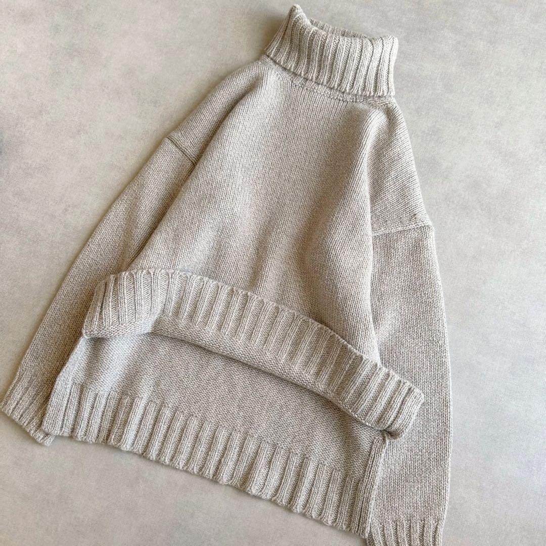 美品▲SLOANEスローン//3G ジーロンラム×カシミヤタートルネックニット