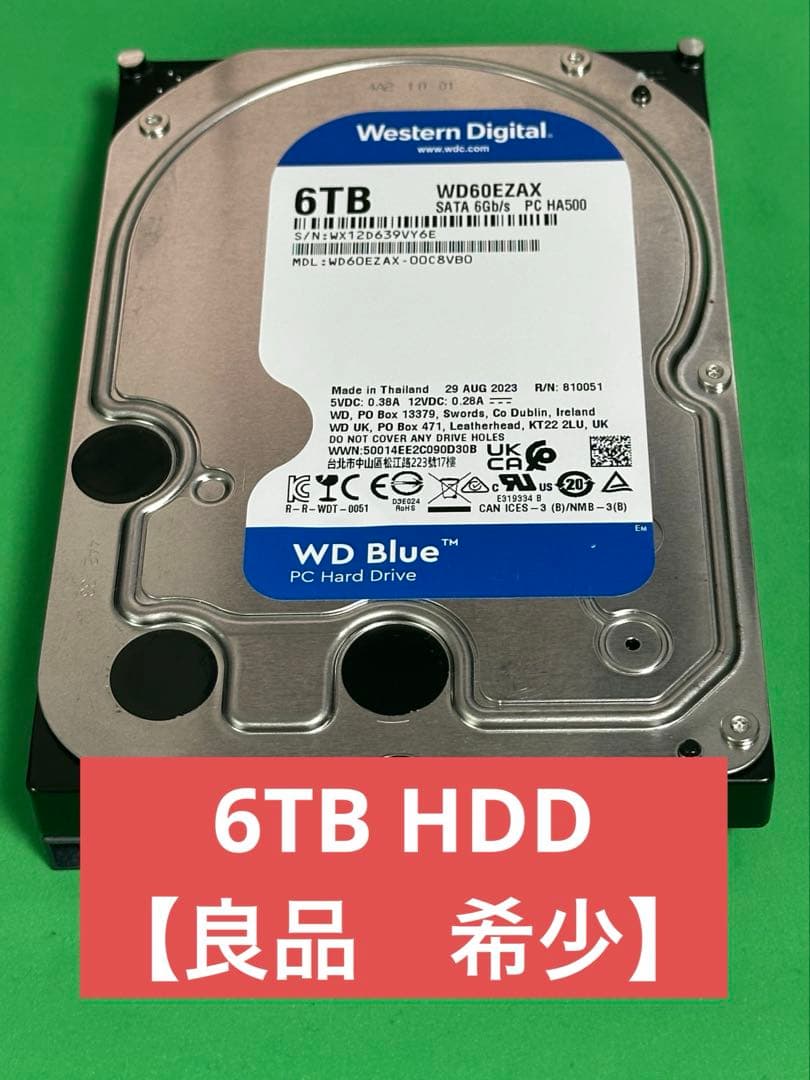 【良品】WesternDigital6TB HDD WD60EZAX