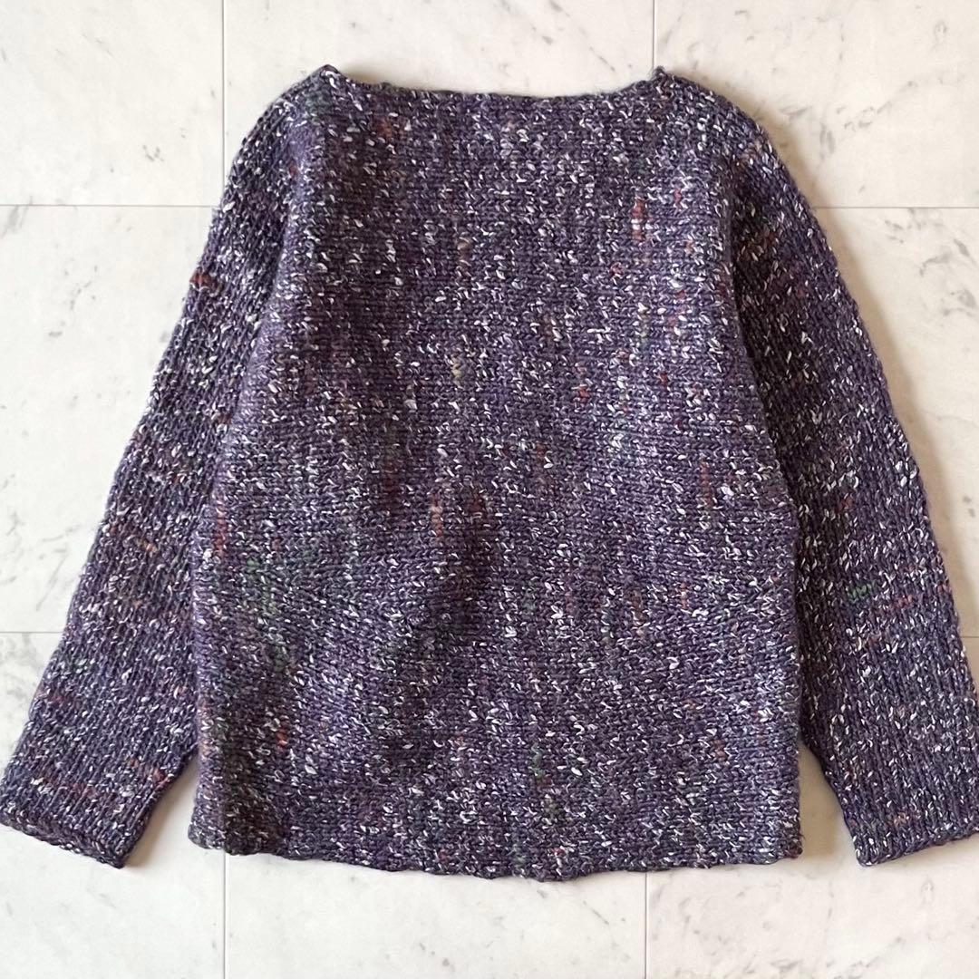 美品＊ヨーガンレール ウールアルパカシルクニットプルオーバー M パープル系