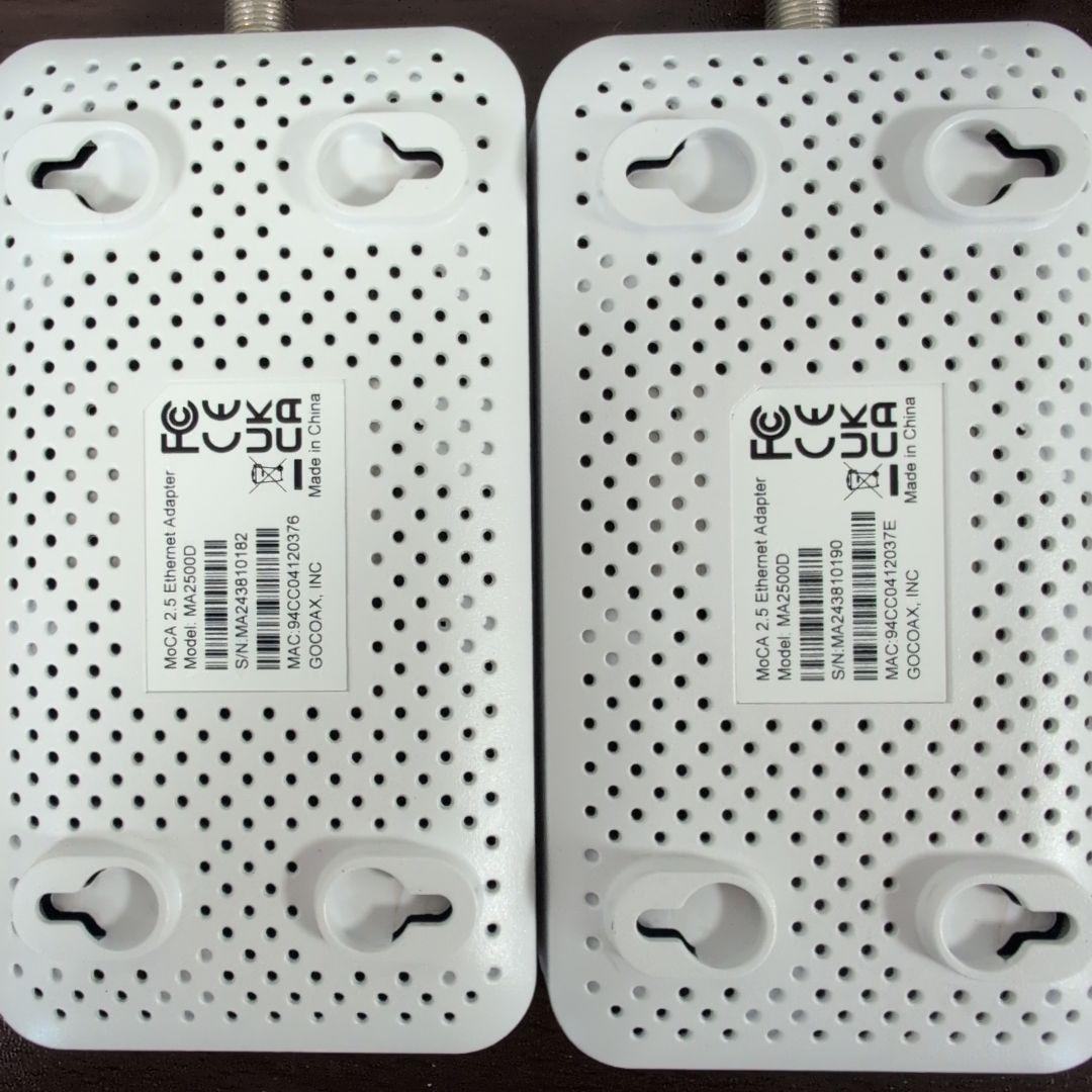 Moca2.5 GoCoax　有線LAN テレビアンテナ　通信