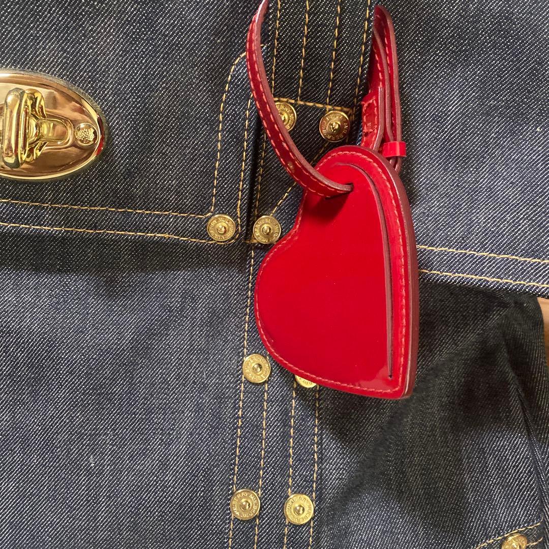 Mulberry ボストンバッグ ハンドバッグ ハート デニム地 紺