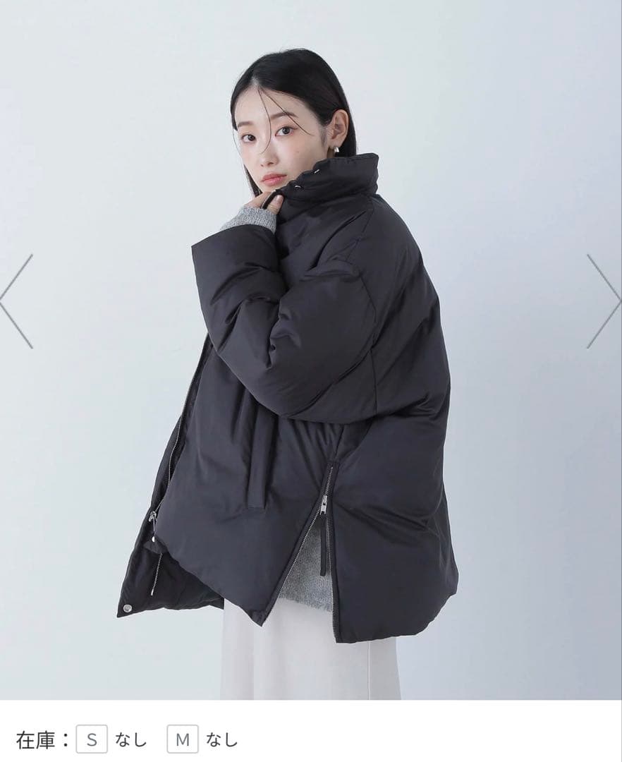 シームレスミドルダウン　ブラックS