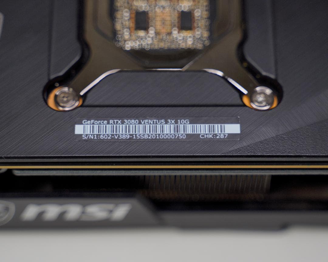 【動作確認】GPU RTX3080 清掃&グリス済