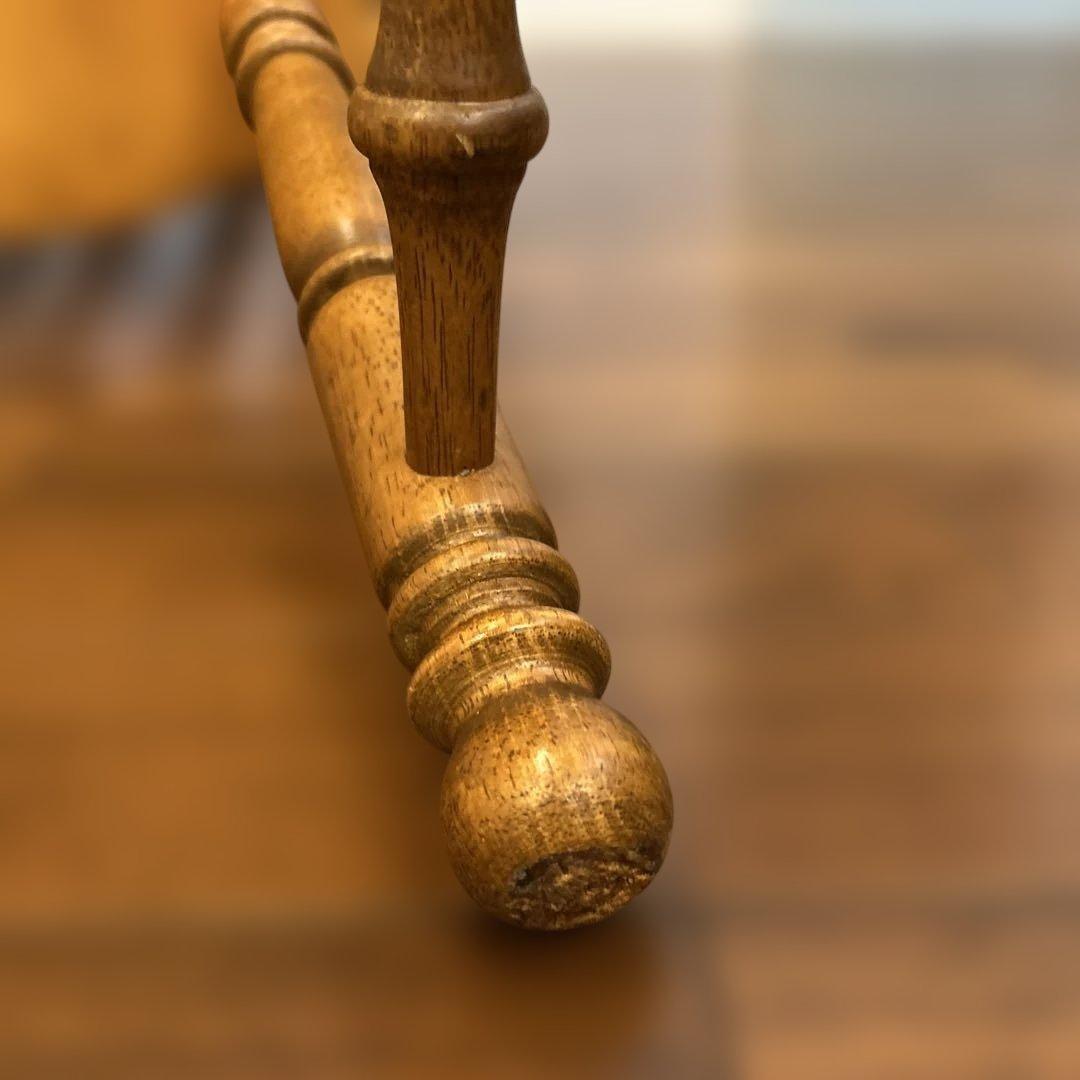 ジャンク・アンティーク家具・木製スピンドルバックチェア・アメリカンカントリー