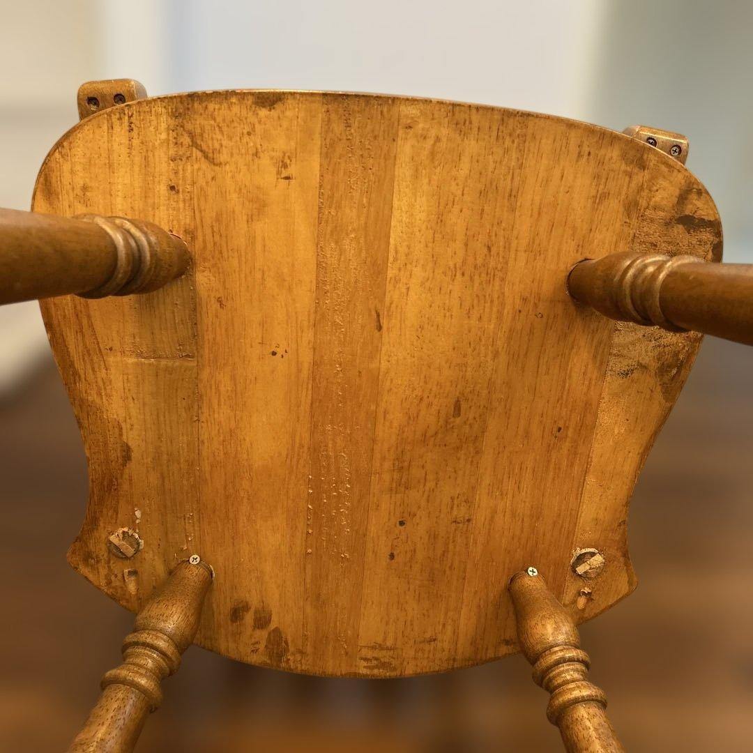 ジャンク・アンティーク家具・木製スピンドルバックチェア・アメリカンカントリー