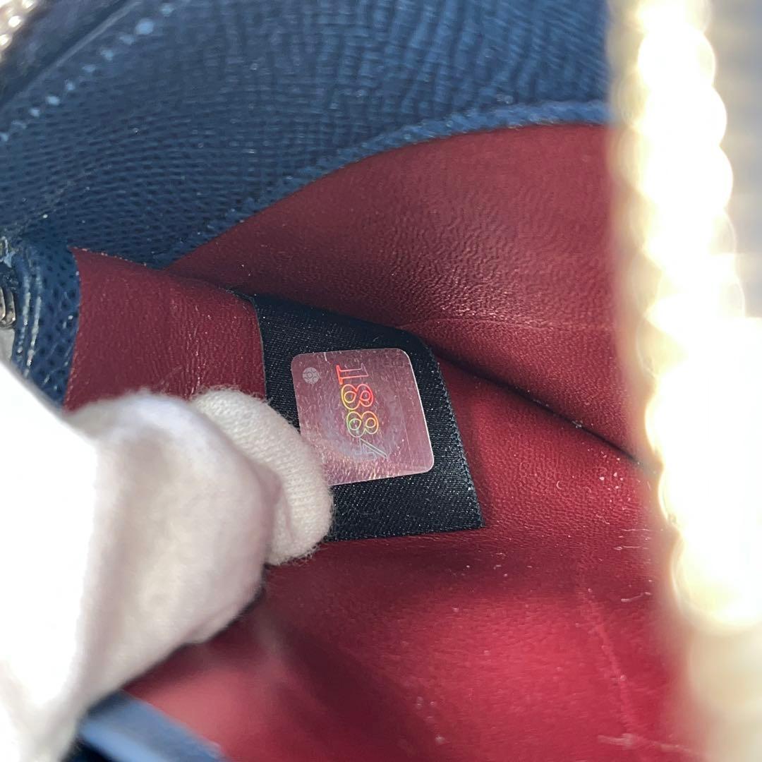 美品　BVLGARI長財布　ネイビー　ラウンドジップ　サークルロゴ　ブルガリマン