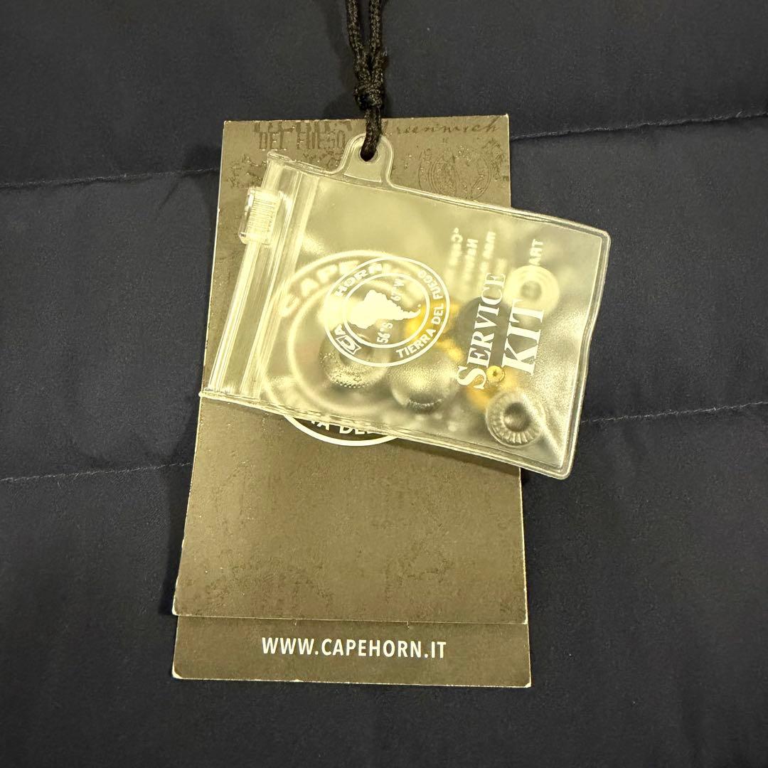 ケープホーン サンタクルス ダウンコート フード タグ付き ネイビー 44