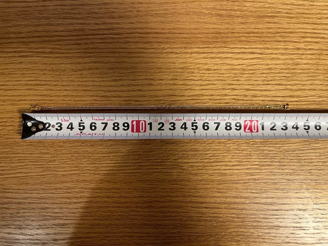 喜平 アンクレット K18 八面トリプル（6ｇ-23cm）造幣局検定マーク　金