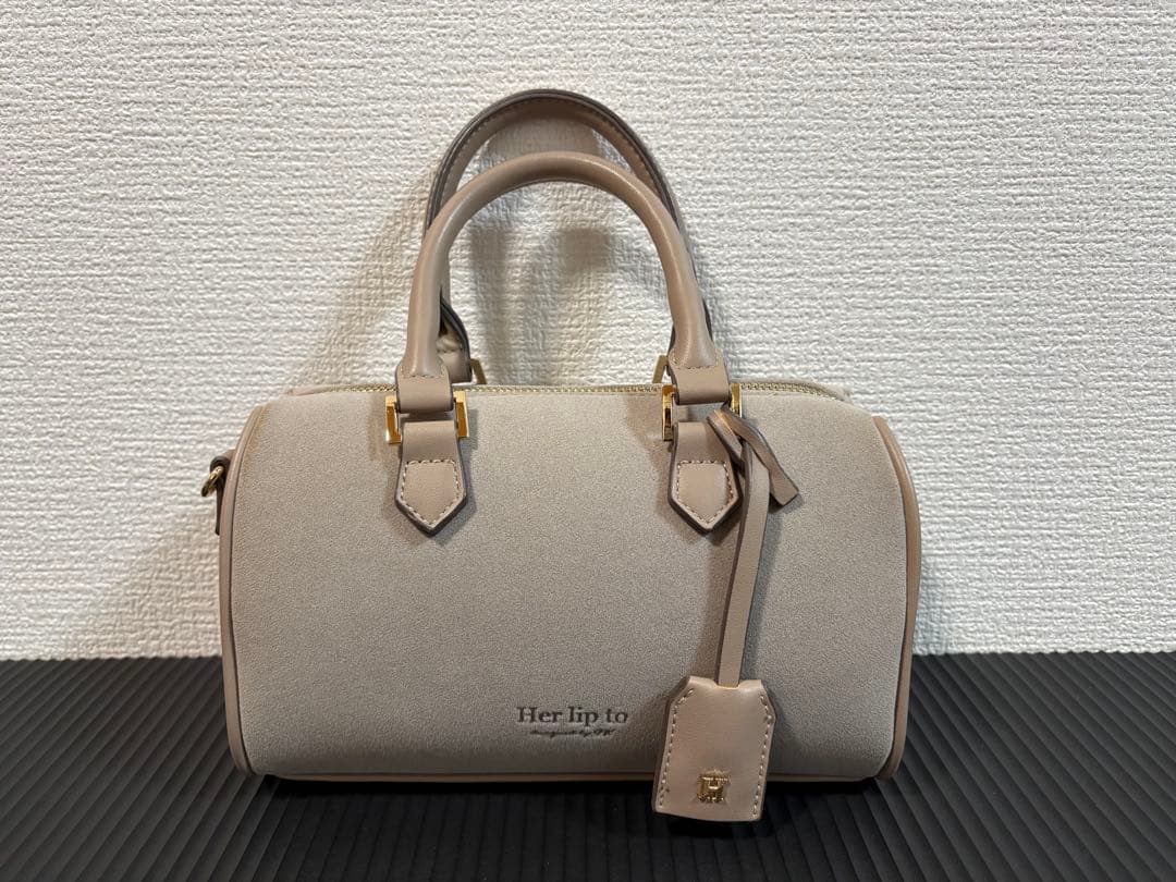 バッグ Herlipto Suede Mini Boston Bag