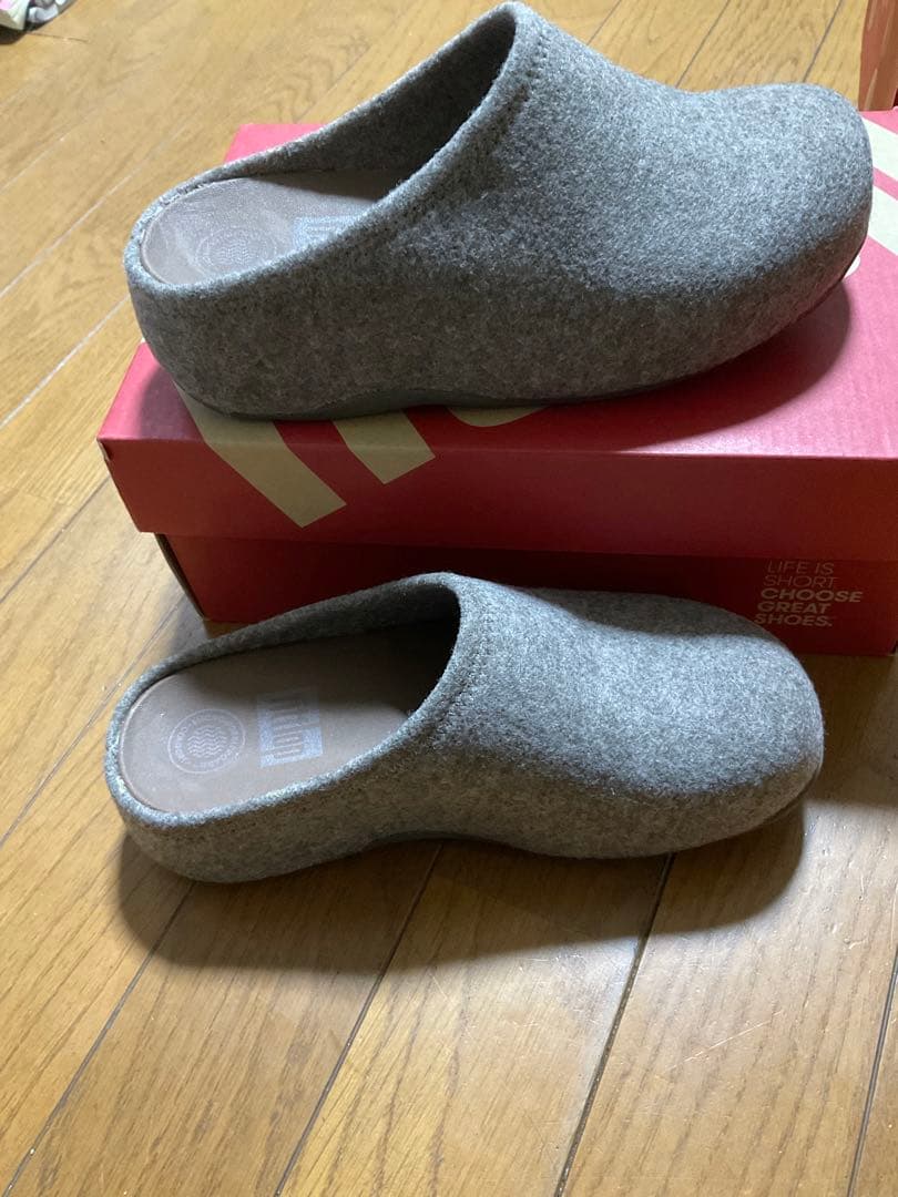 fitflopフィットフロップ シャビフェルト スリッポン サボ