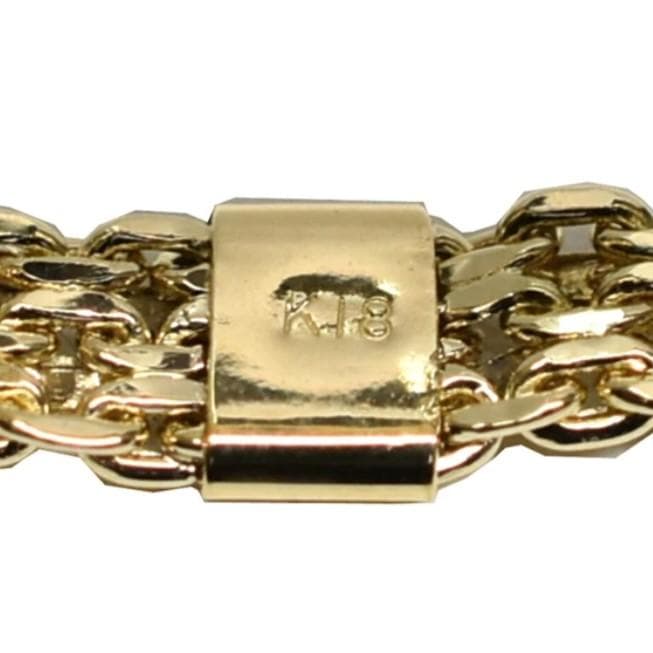 18金 【ビスマルクチェーンリング 7号】イエローゴールド K18刻印入 新品！