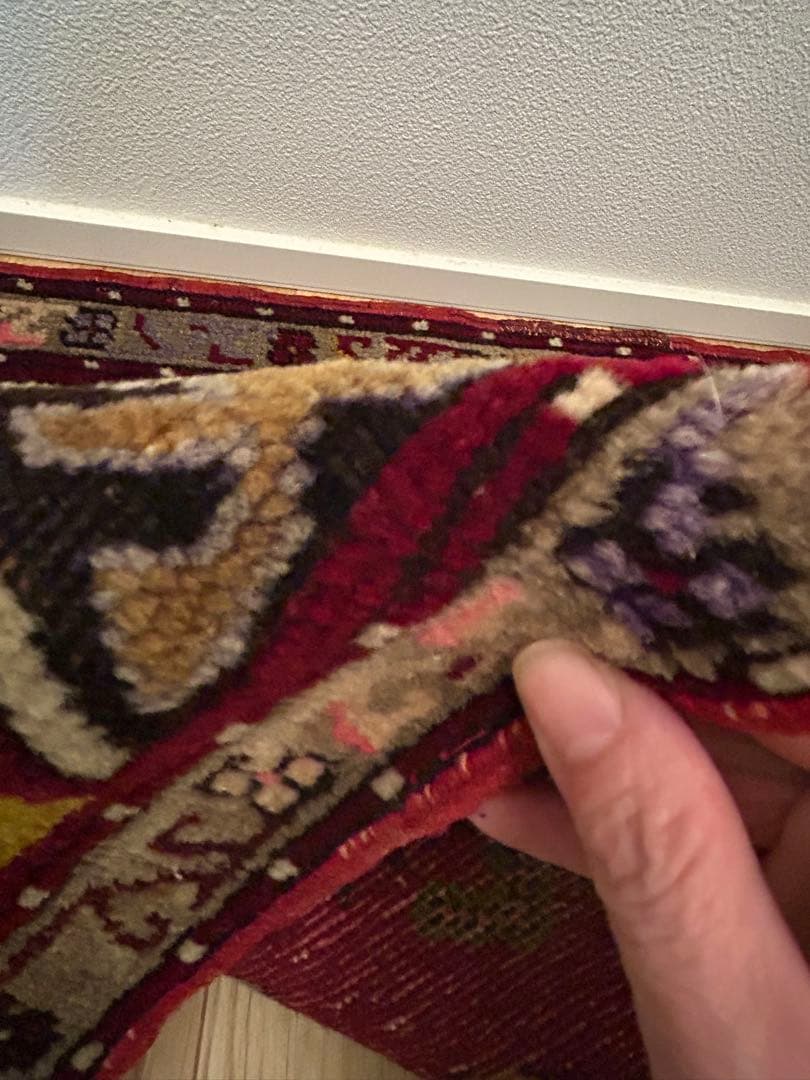 トライバルラグ・トルコヴィンテージラグ・ウール約96×48cm