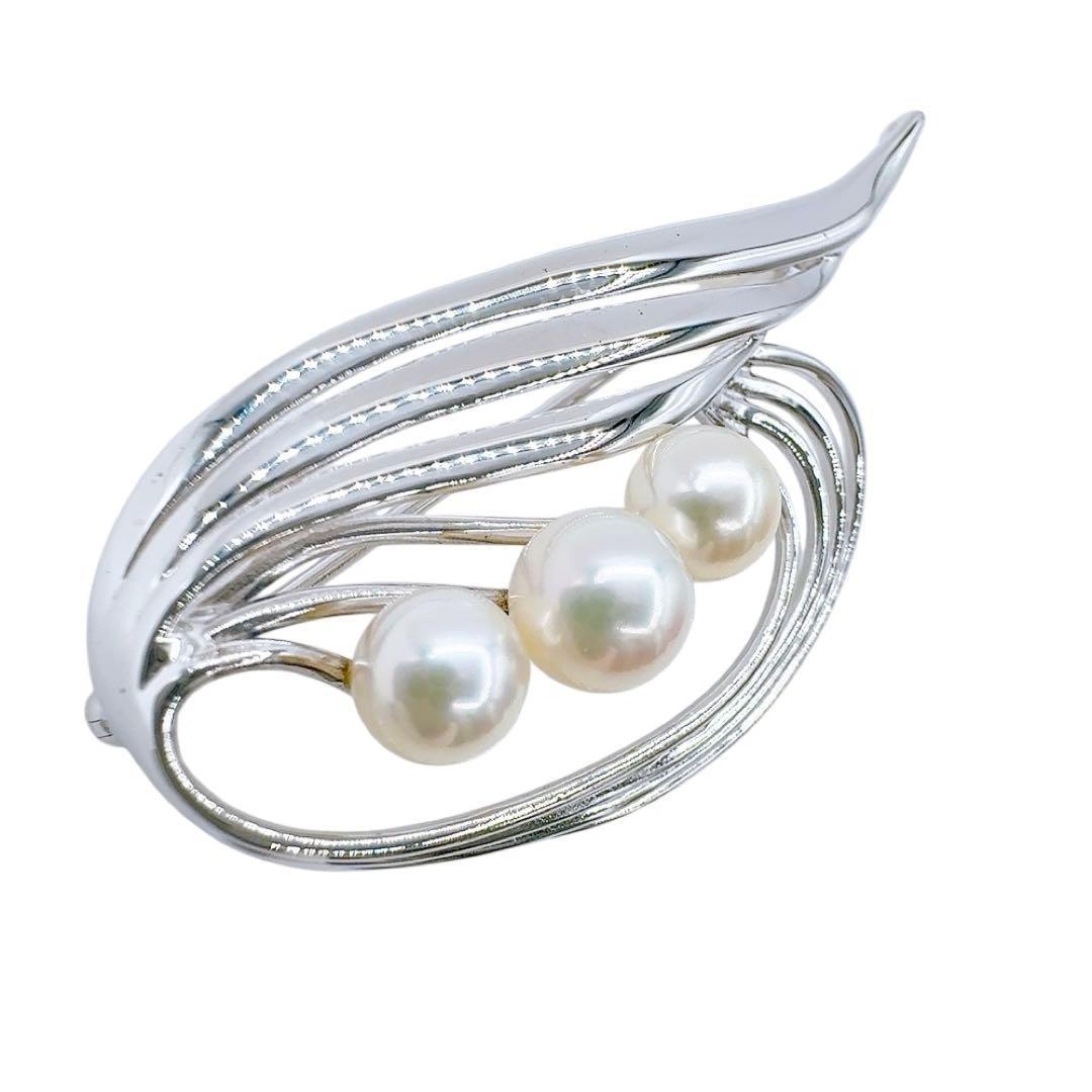 希少/未使用級✨タサキ ブローチ ピンバッチ パール 真珠 シルバー フォーマル