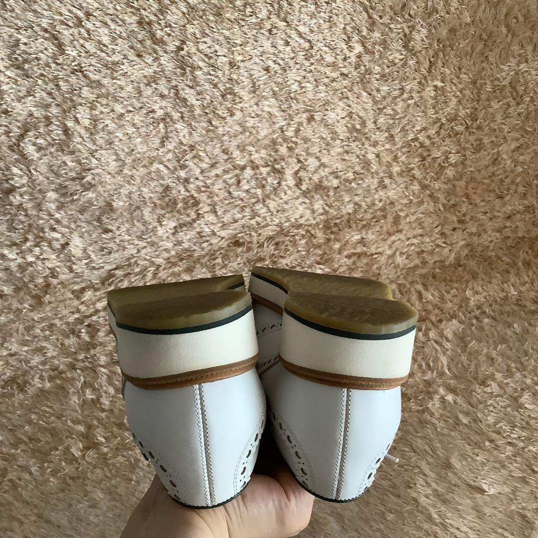 美品✨ グッチ ゴルフシューズ ドレスシューズ レザー ホワイト