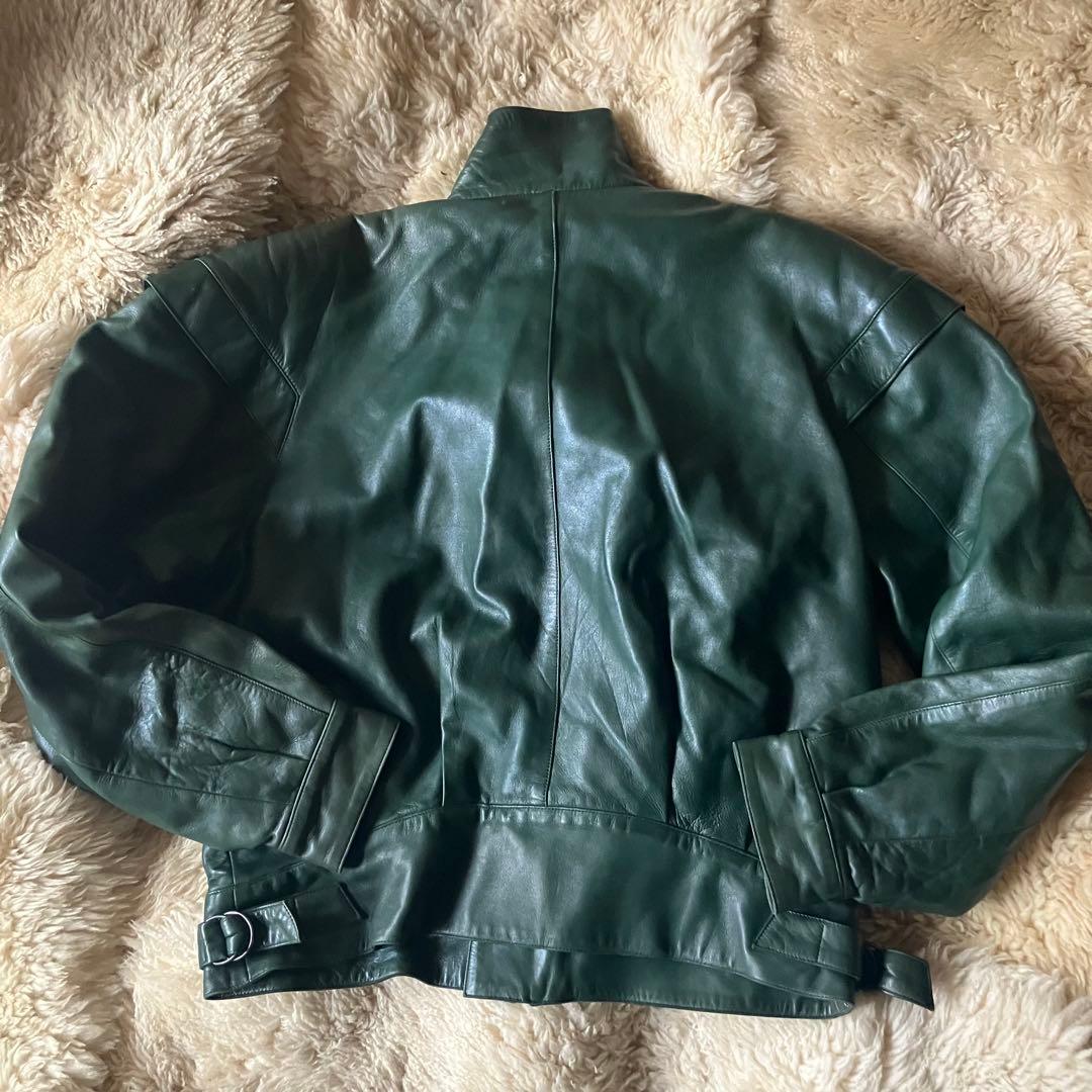 80sフランスヴィンテージclaude montana柔レザーボンバージャケット