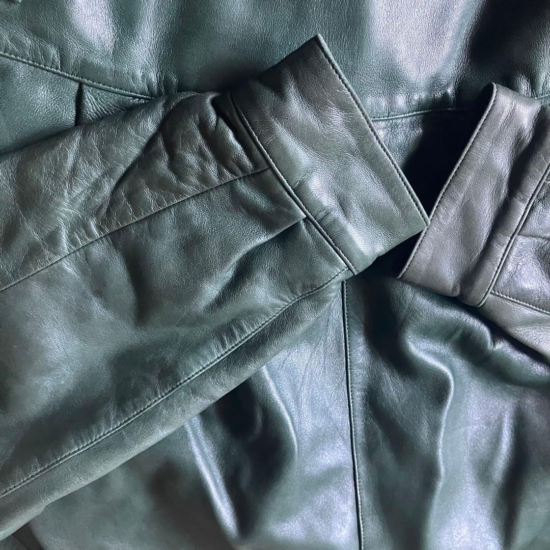 80sフランスヴィンテージclaude montana柔レザーボンバージャケット