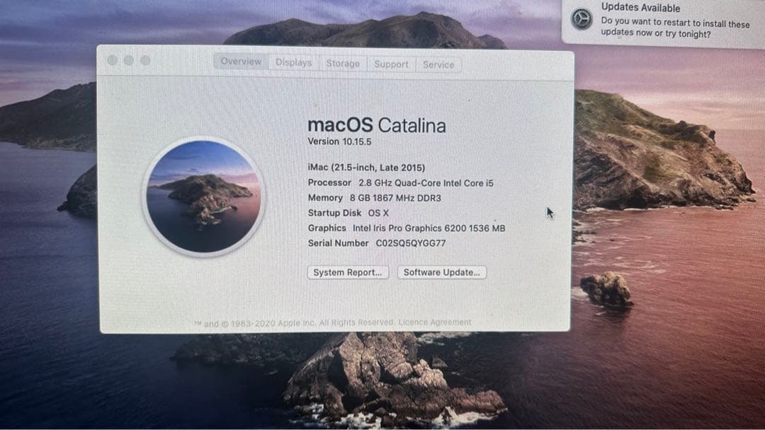 iMac 21.5 美品2015版　／MacWindows 両システム入り