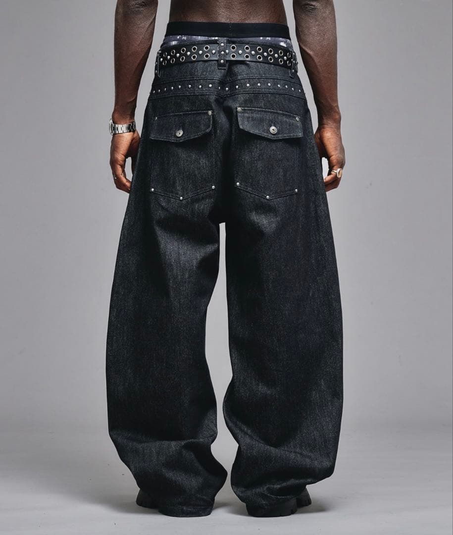 Ander Hunk リジットカーブデニム　ブラック　S