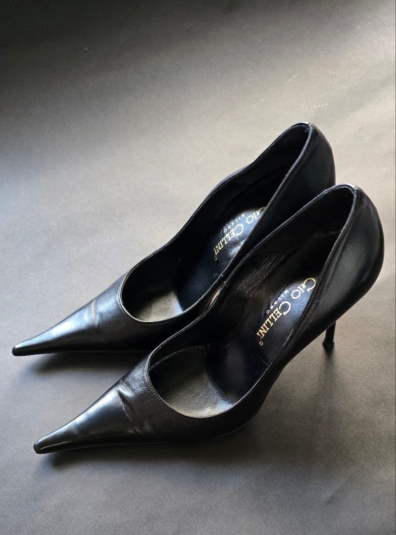 Gio CELLINI MILANO ミラノ購入ポインテッドトゥハイヒール黒