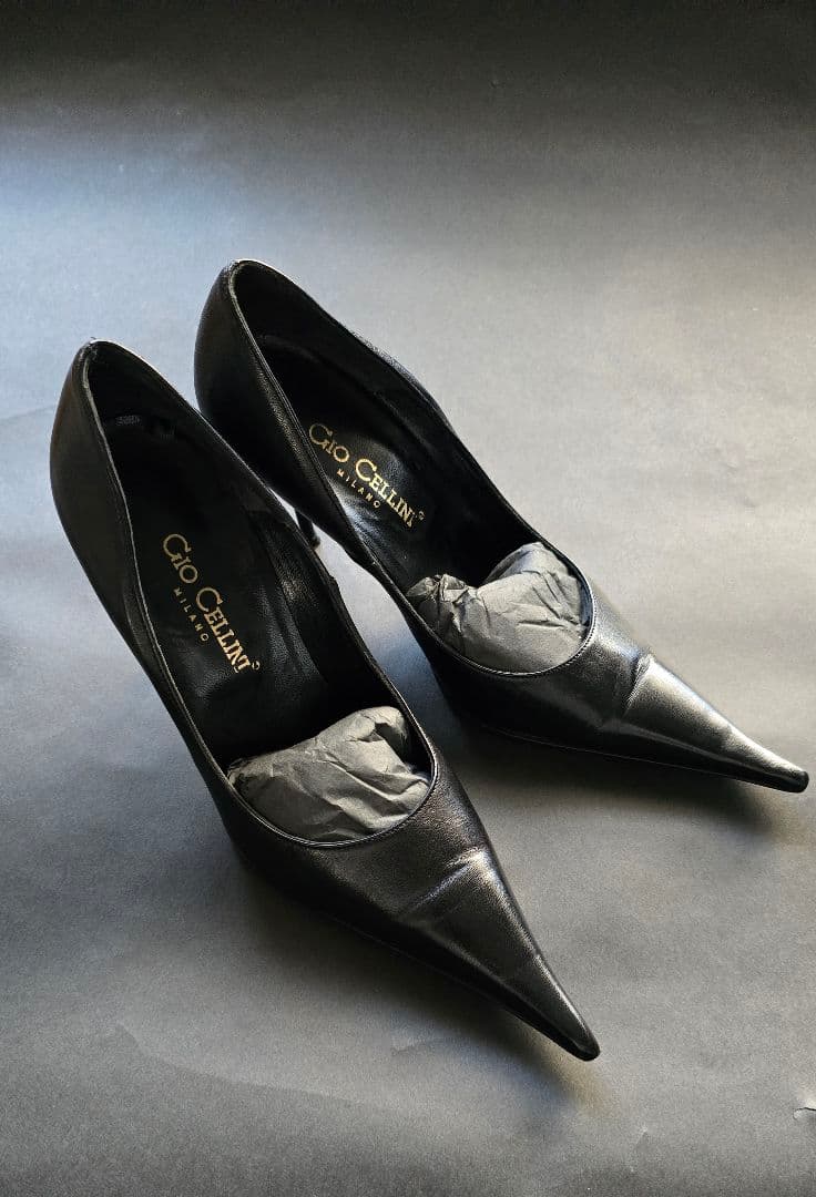 Gio CELLINI MILANO ミラノ購入ポインテッドトゥハイヒール黒