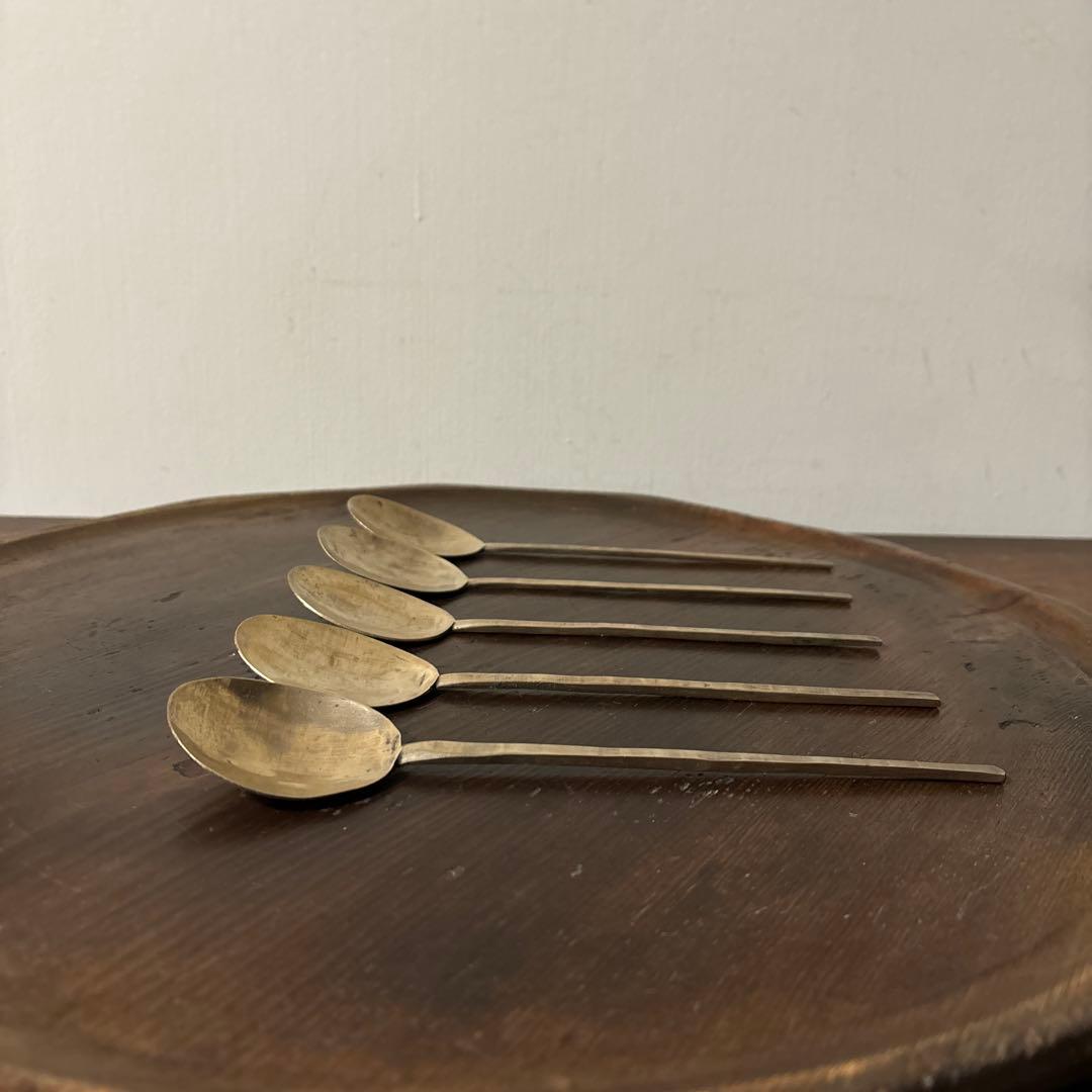 李朝スッカラ5点　(g134)韓国スプーン.アンティーク.ヴィンテージ.古道具