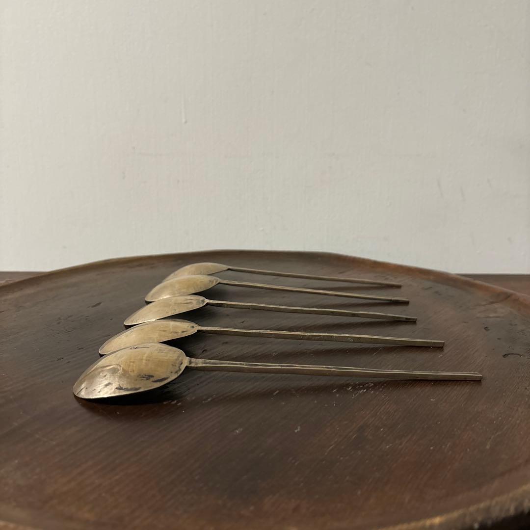 李朝スッカラ5点　(g134)韓国スプーン.アンティーク.ヴィンテージ.古道具