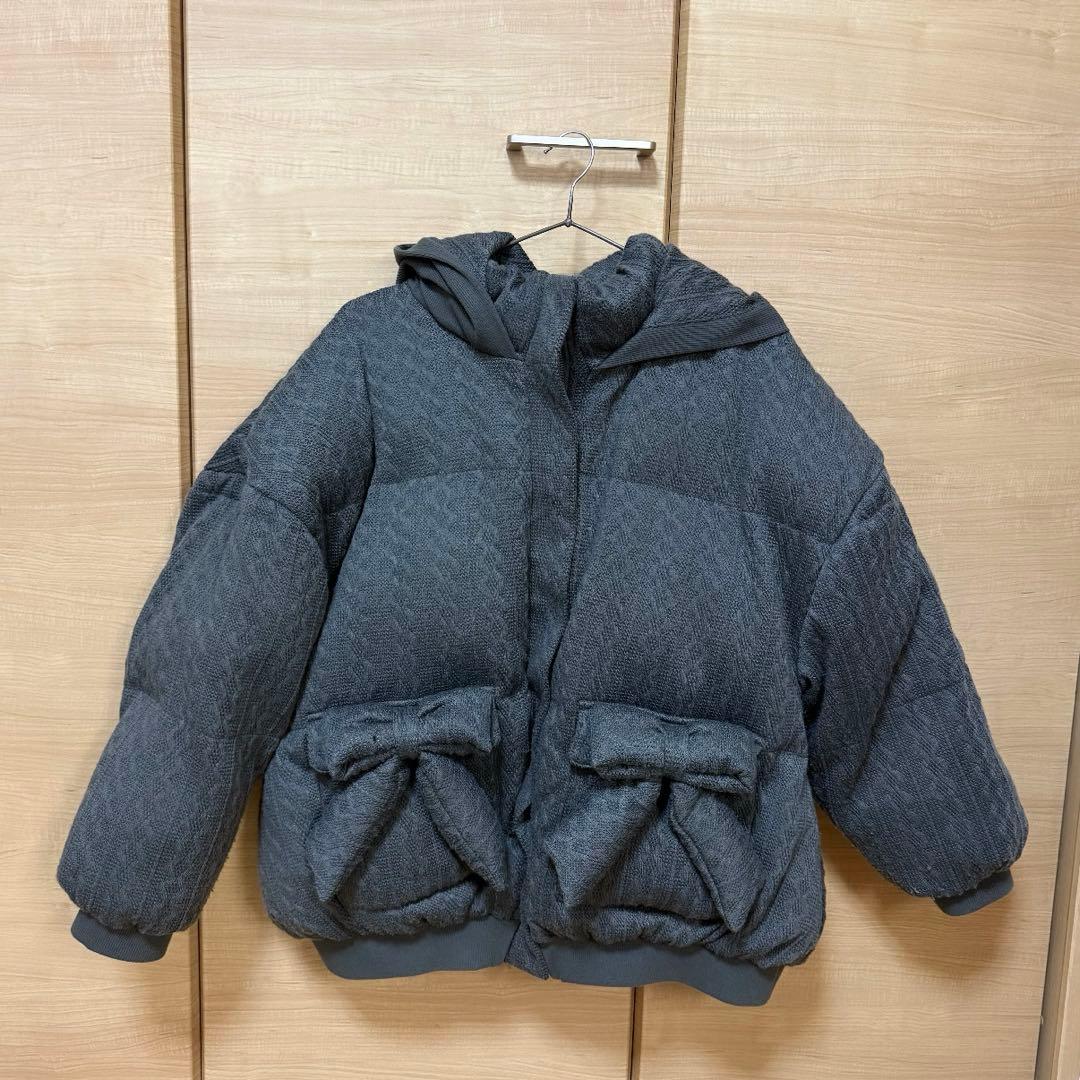 Fickle Bebe グレー ダウンジャケット