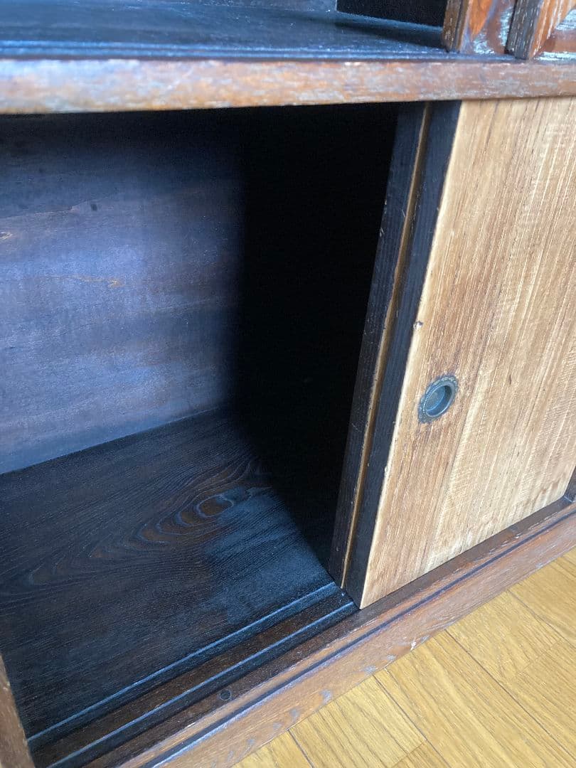 【昭和レトロ】アンティーク 棚 収納箪笥 飾り棚 食器棚 本棚 キャビネット