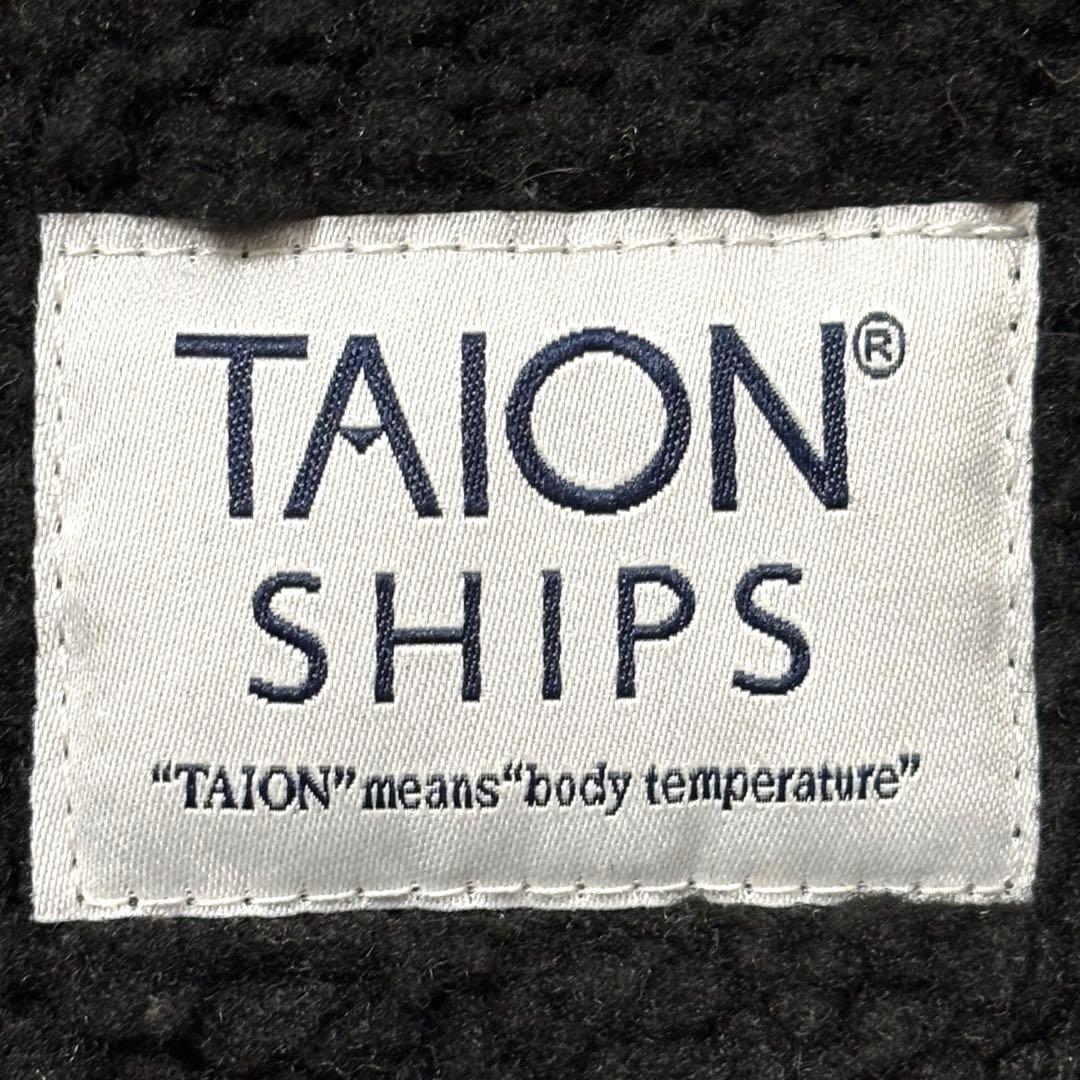 【SHIPS別注】 TAION ボア×ダウン リバーシブルコート 38 ブラック