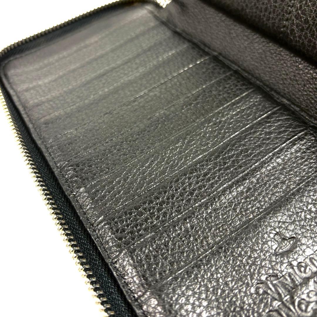 極美品✨ヴィヴィアンウエストウッド 長財布 ラウンドジップ 黒 大容量 レザー