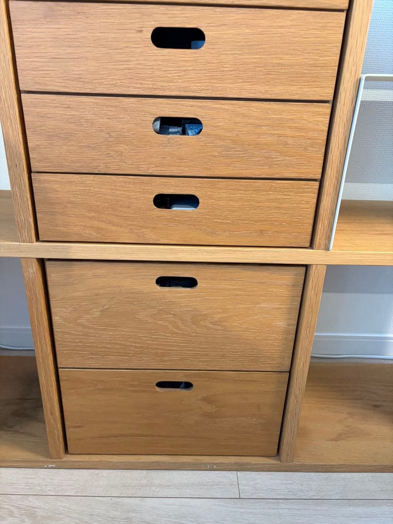 無印良品　スタッキングシェルフセット　３段×２列・オーク材