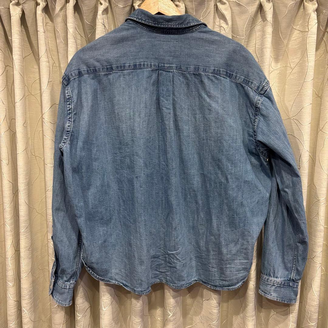 【ポロラルフローレン】　ワイドクロップドデニムシャツ　（Mサイズ）