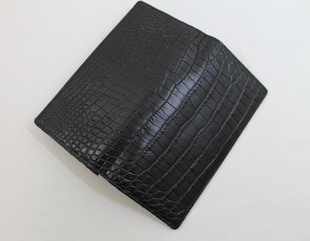 【専用】クロコダイル 財布 無双 両面クロコ ブラック 一枚革 小銭入れあり