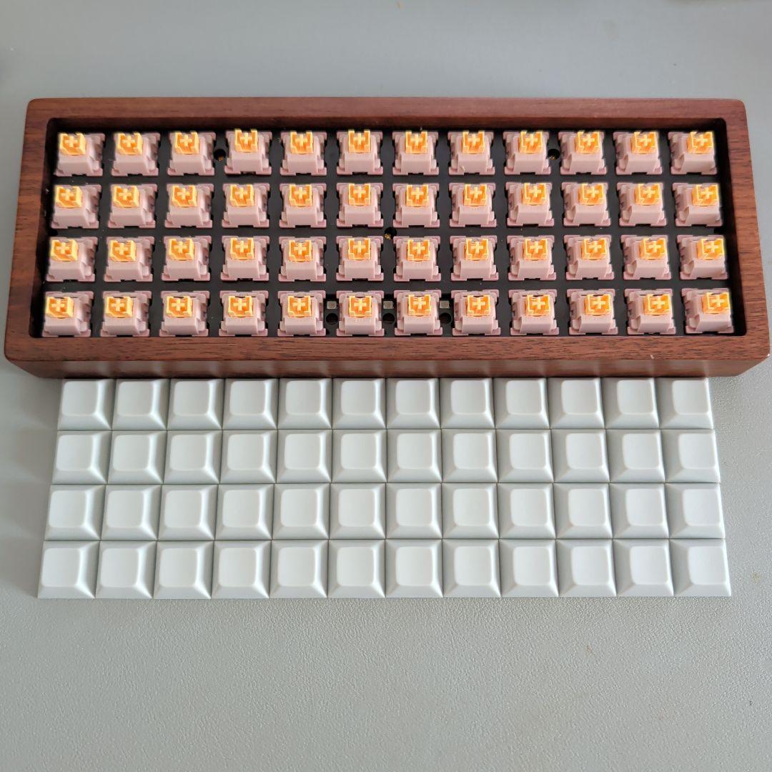 YMDK Air40 木製フレーム メカニカルキーボード オーソリニア 48キー