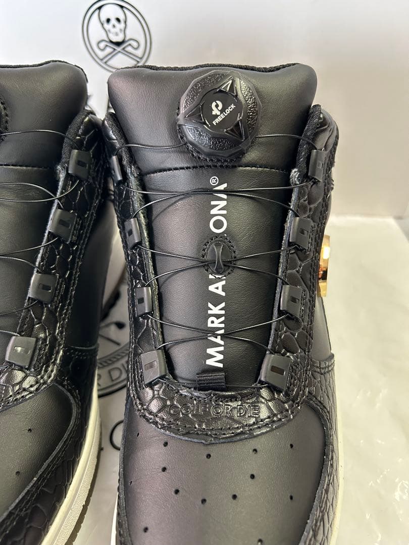 マークアンドロナ　MARK & LONA ゴルフシューズ　クロコダイル押し型