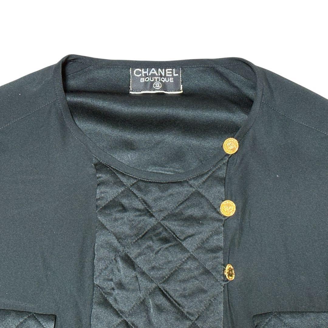 CHANEL シャネル マトラッセ ボタン シャツ ブラウス