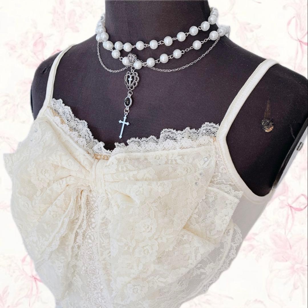 y2k axes femme ビッグリボン キャミ　ウィッシュコア　バレエコア