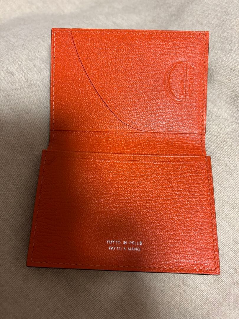 ラルコバレーノ　名刺入れ オレンジ 紫　✳︎新品✳︎