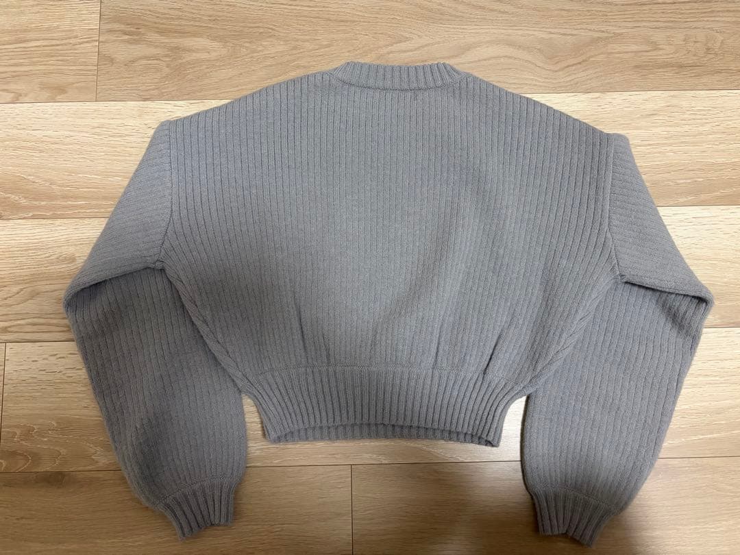 DRビジューボリュームリブニットトップス