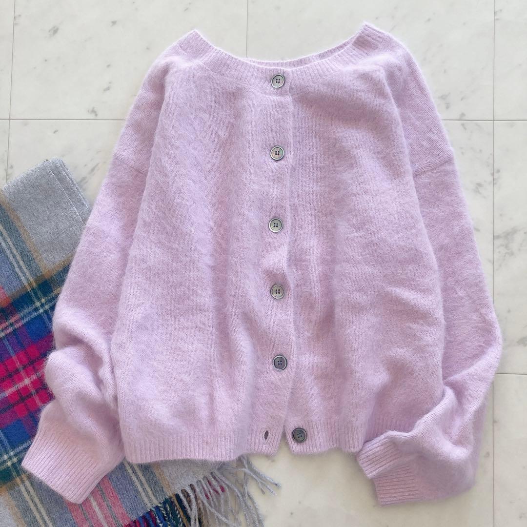 極美品　ラウンジドレス　FURカシミヤ2WAYニット　ふわふわ　カーディガン