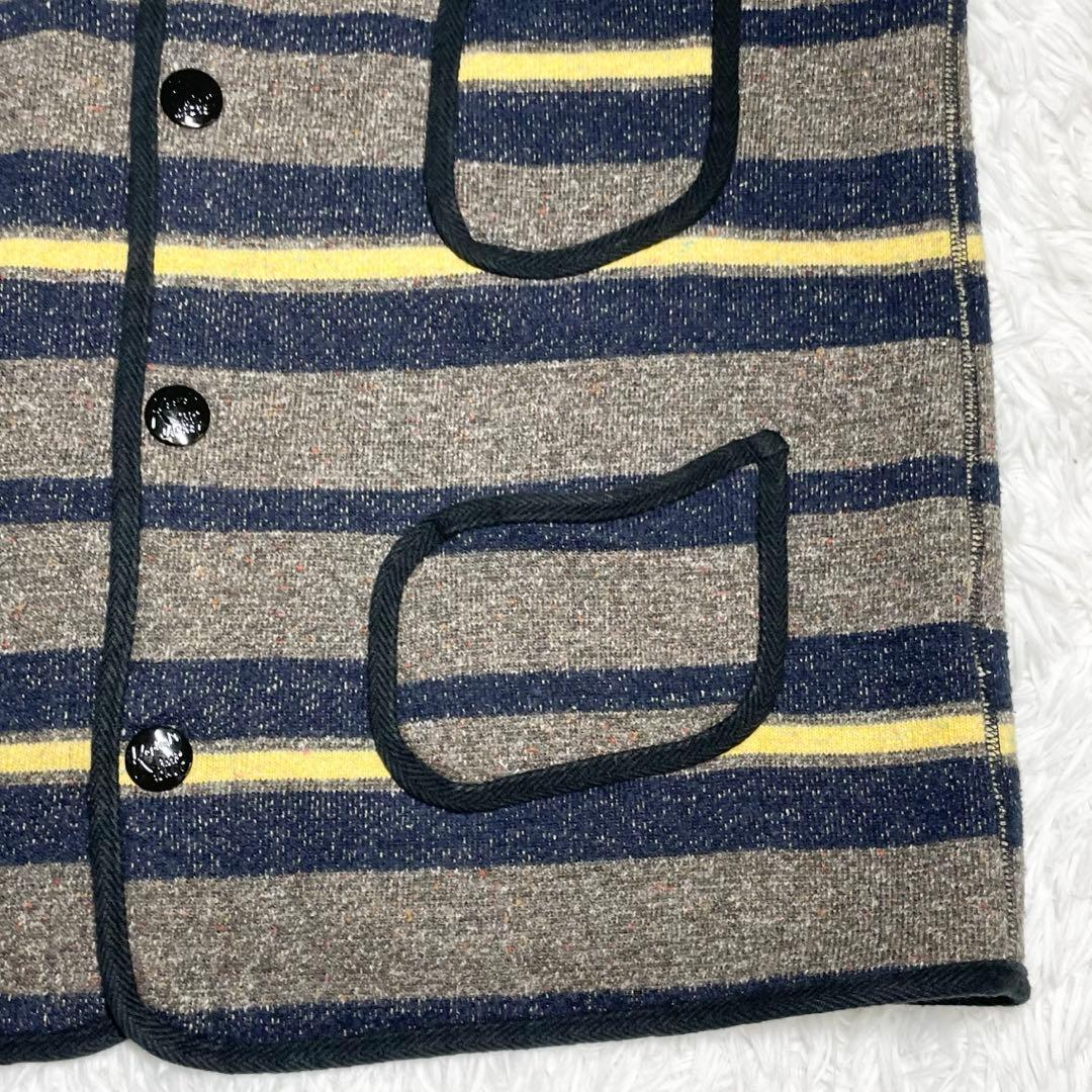 キャピタル　ビーチベスト・ボーダー・ネップライニング・L・裏毛・ビーチクロス