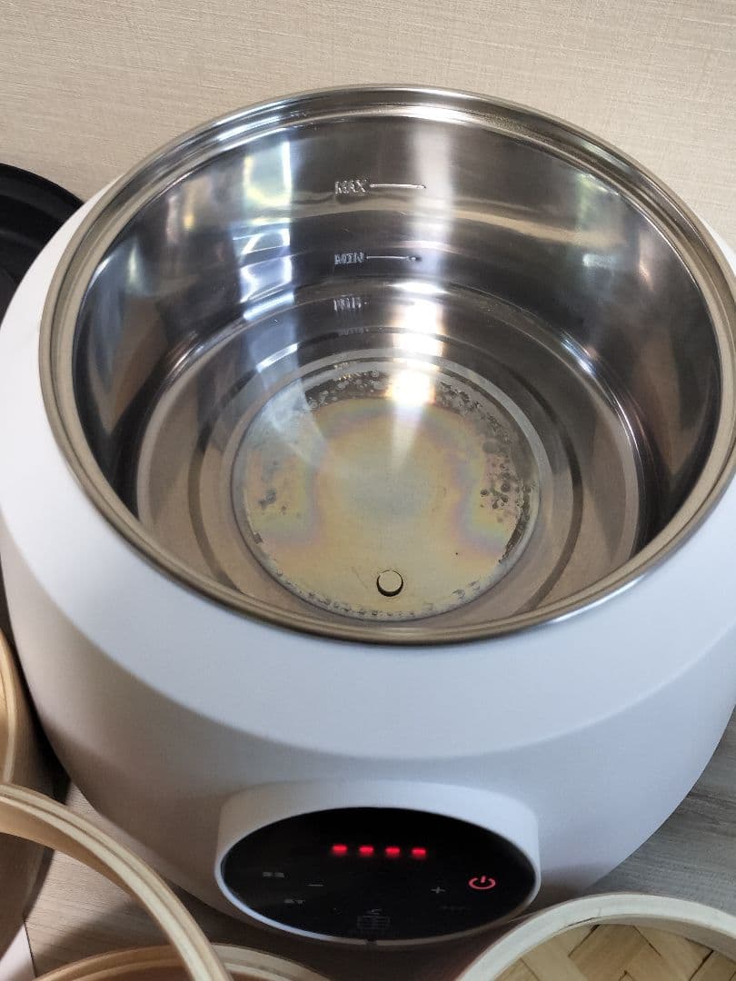 美品★OcrasiせいろO'MUSU 蒸し器 電気 21cm 火力調節 低温蒸し