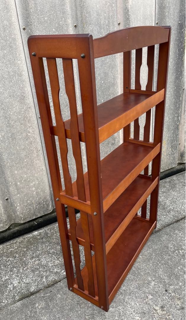 稀少/古道具/昭和レトロ/クレセン/木製/無垢材/本棚/飾り棚/収納棚/店舗什器