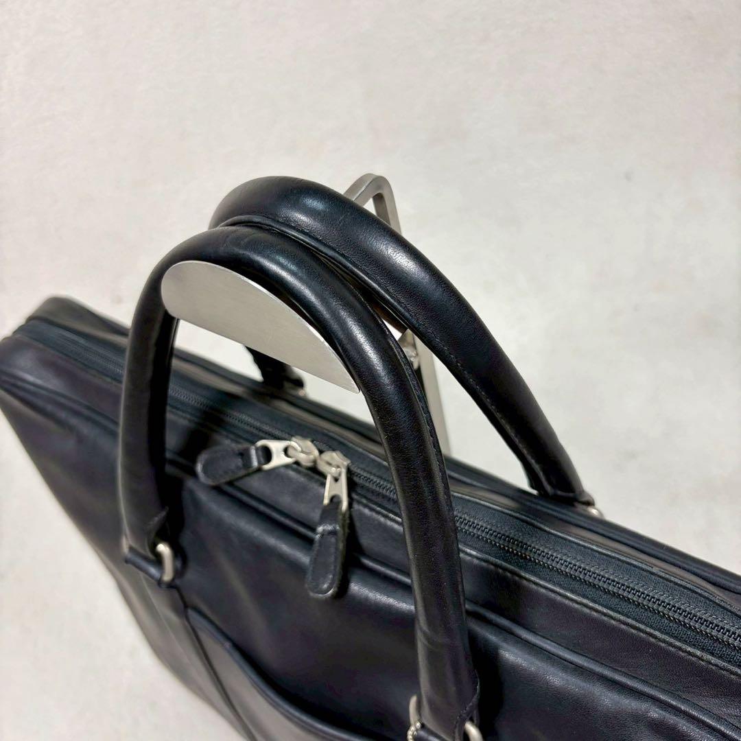【美品✨】コーチ ハンドバッグ ビジネスバッグ オールレザー 黒　通勤　A4