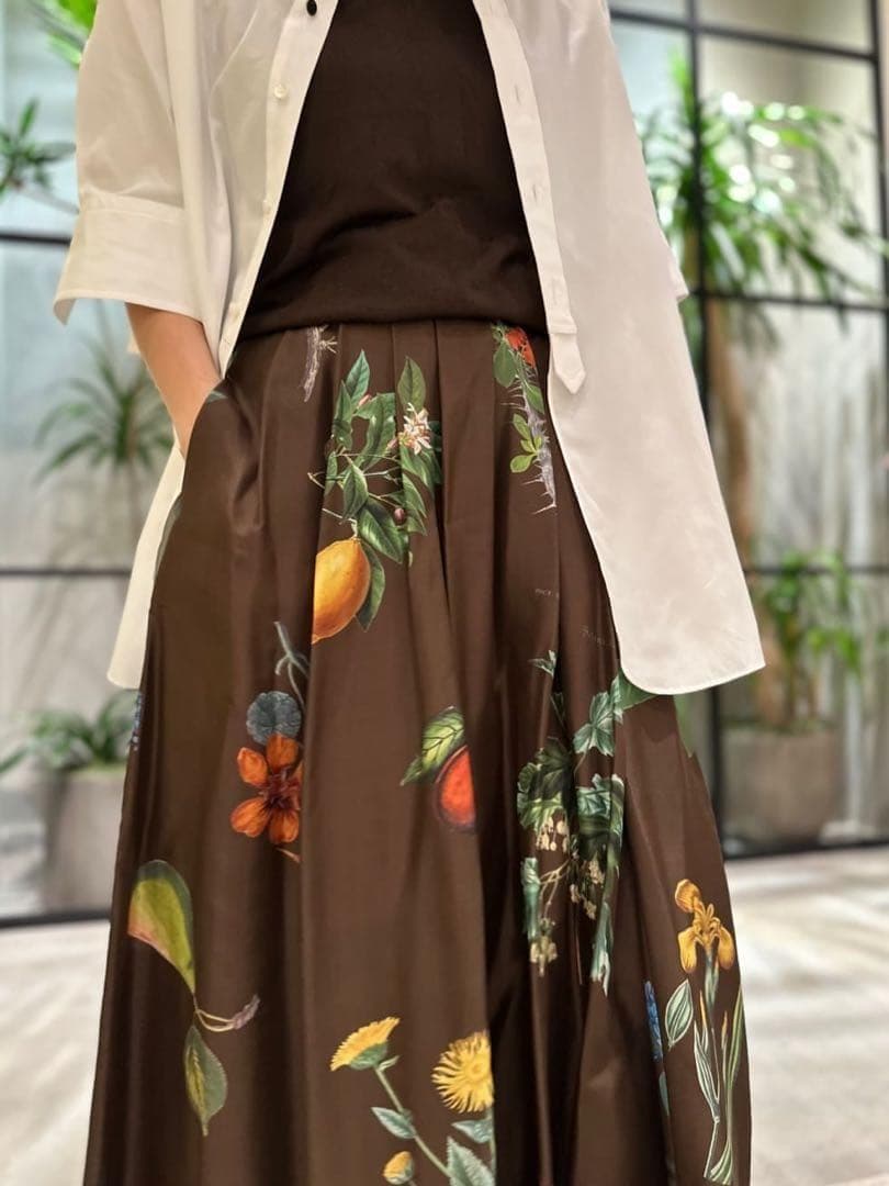 【未使用✨】CABaNGreenShower25年SSボタニカルロングスカート