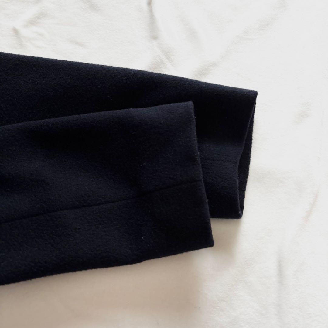 極美品☆セオリーリュクス 毛100% ダッフルコート ネイビー ダウンライナー付