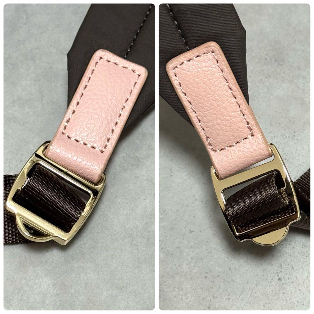 かおりん アニエスベー ピンク ブラウン リュック ミニ ポーチ付