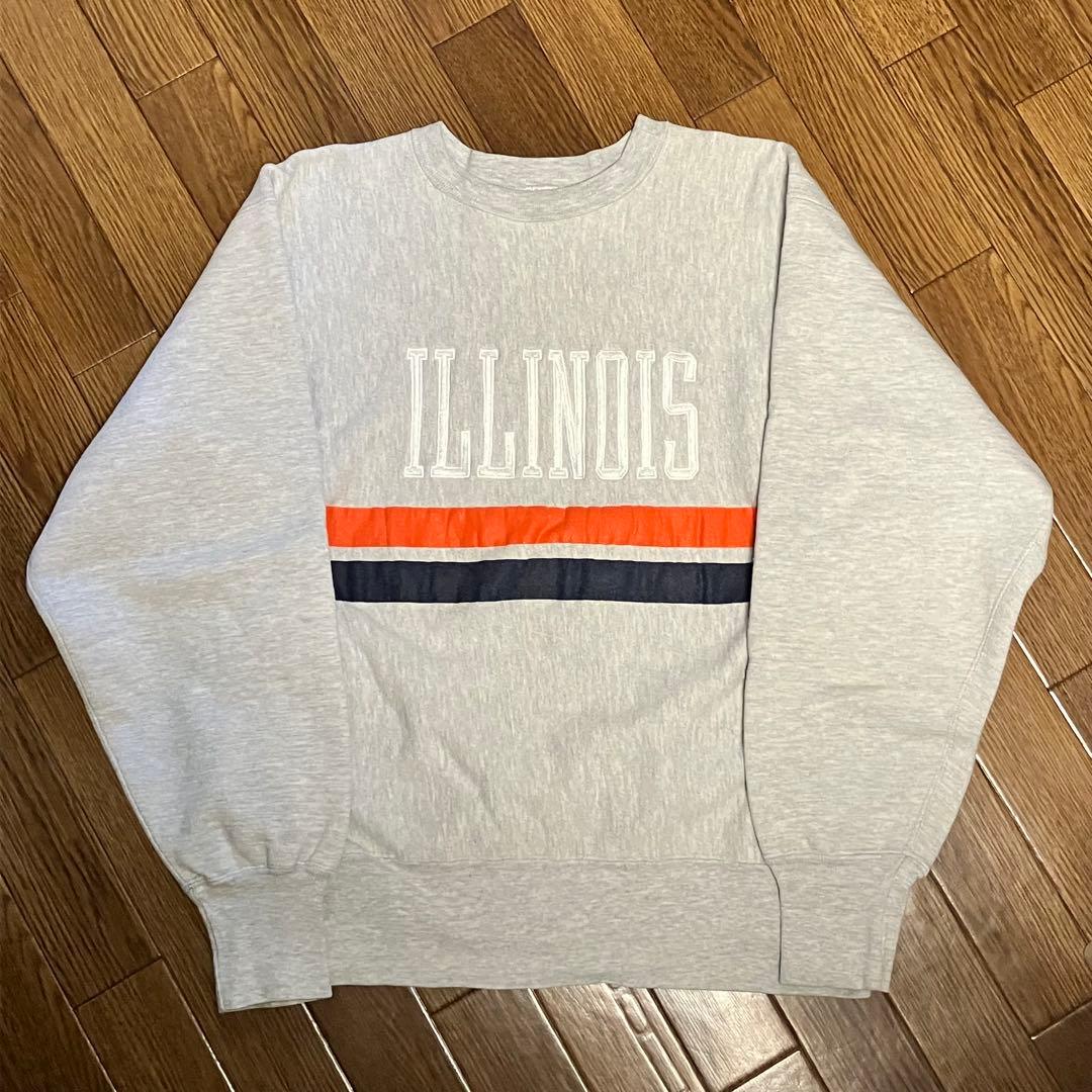 80’s トリコタグ　チャンピオン　リバースウィーブ　ILLINOIS ミント
